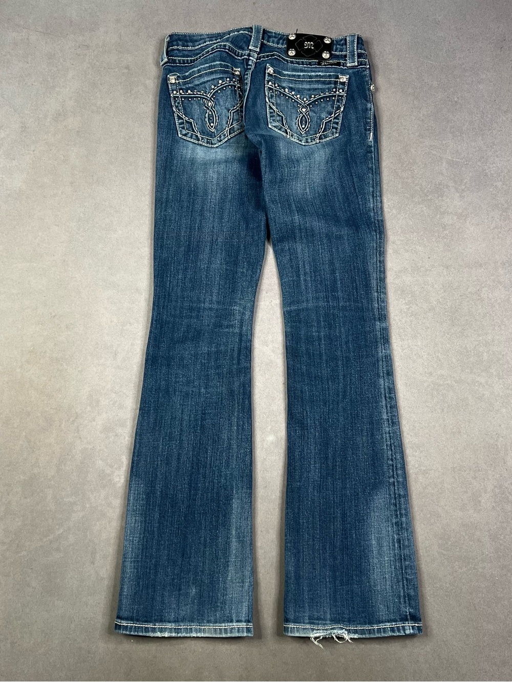 Miss Me Blue Embellished Flare Jeans